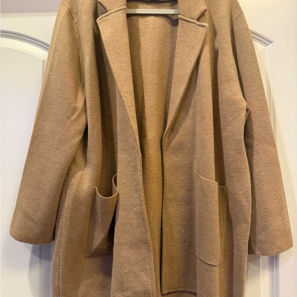 J. Crew Tan Sweater Cardigan Blazer
